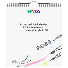 Bastel- und Fotokalender '25 jahresgebunden | 215×240 mm, weiß