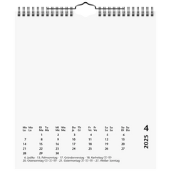 Bastel- und Fotokalender '25 jahresgebunden | 215×240 mm, weiß