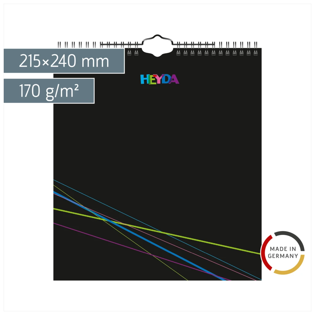 Bastel- und Fotokalender immerwährend | 215×240 mm, schwarz