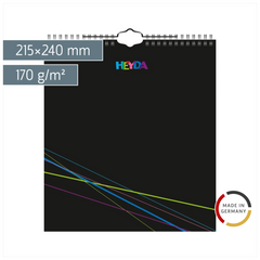 Bastel- und Fotokalender immerwährend | 215×240 mm, schwarz