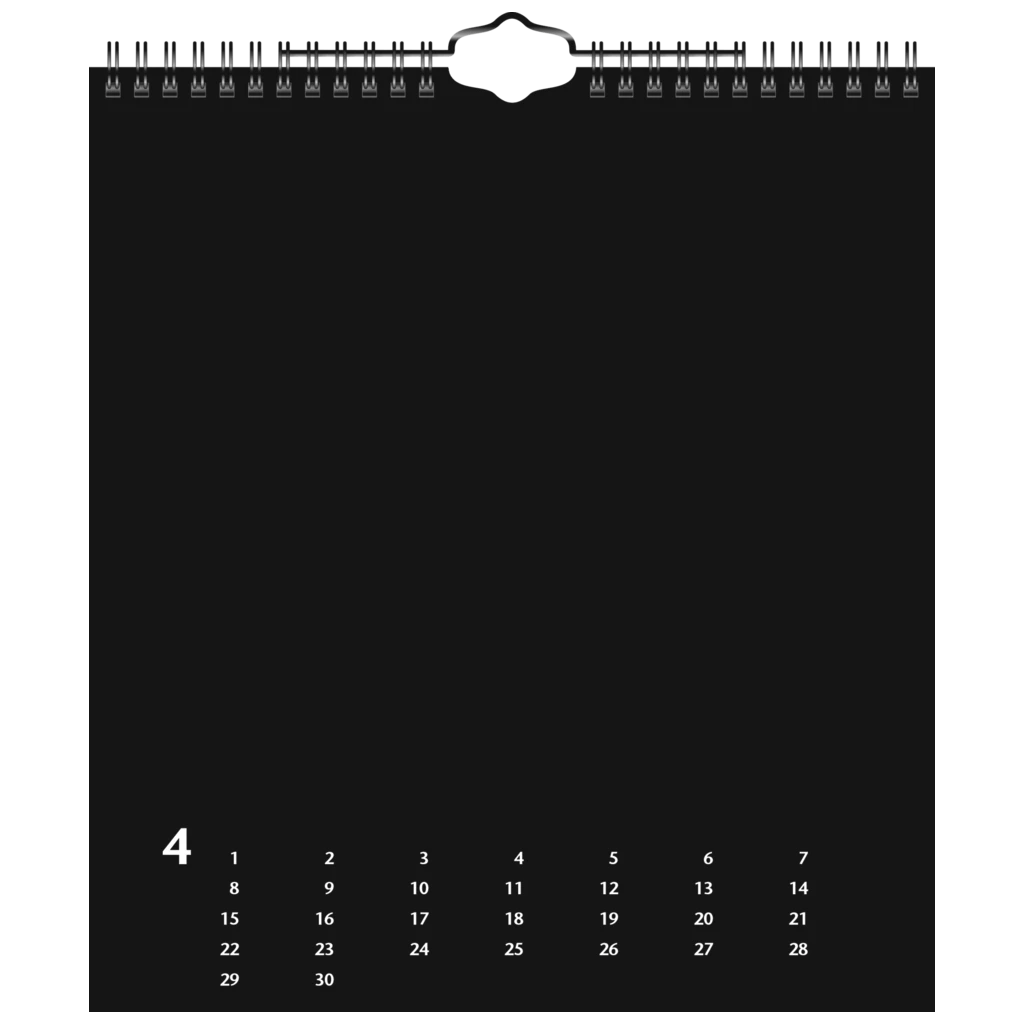 Bastel- und Fotokalender immerwährend | 215×240 mm, schwarz