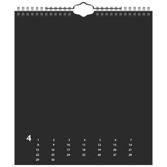Bastel- und Fotokalender immerwährend | 215×240 mm, schwarz