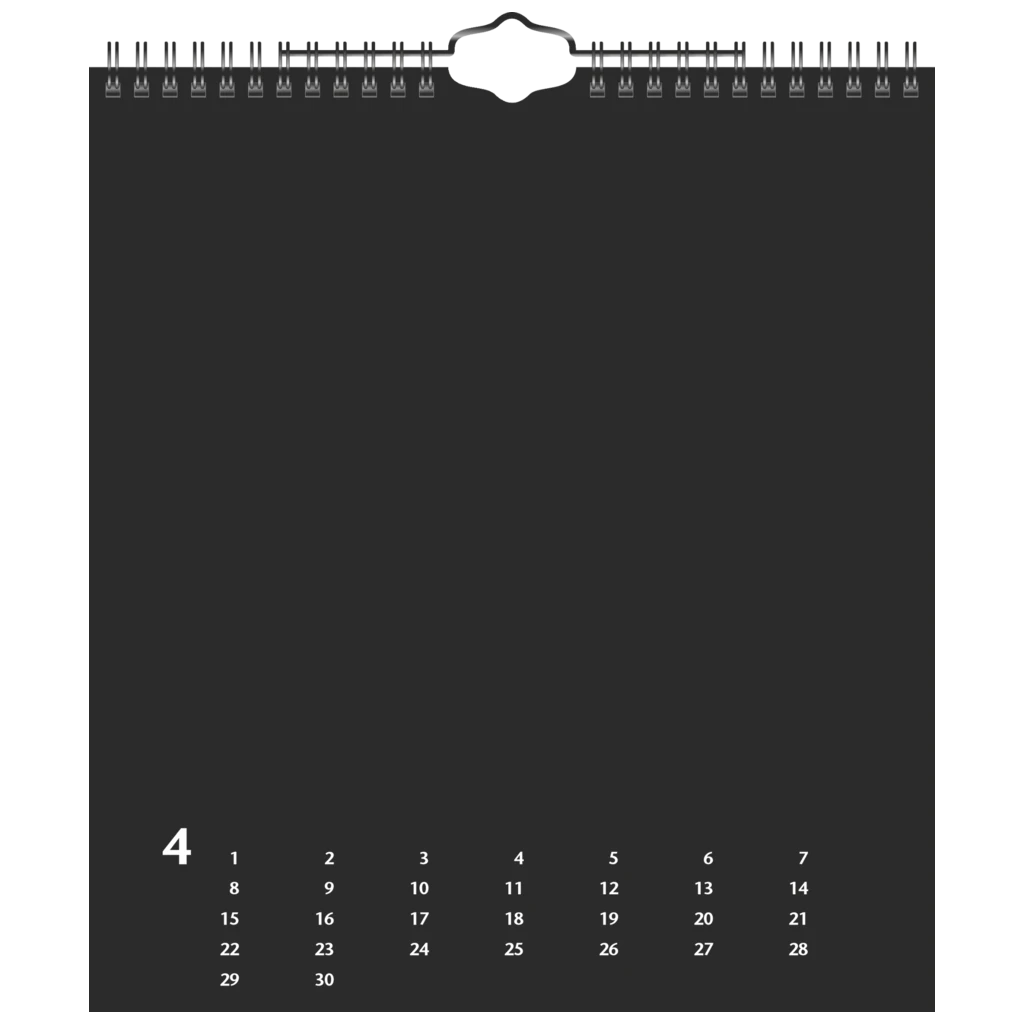 Bastel- und Fotokalender immerwährend | 215×240 mm, schwarz