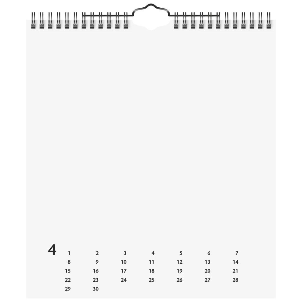 Bastel- und Fotokalender immerwährend | 215×240 mm, weiß