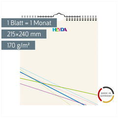 Bastel- und Fotokalender immerwährend | 215×240 mm, beige