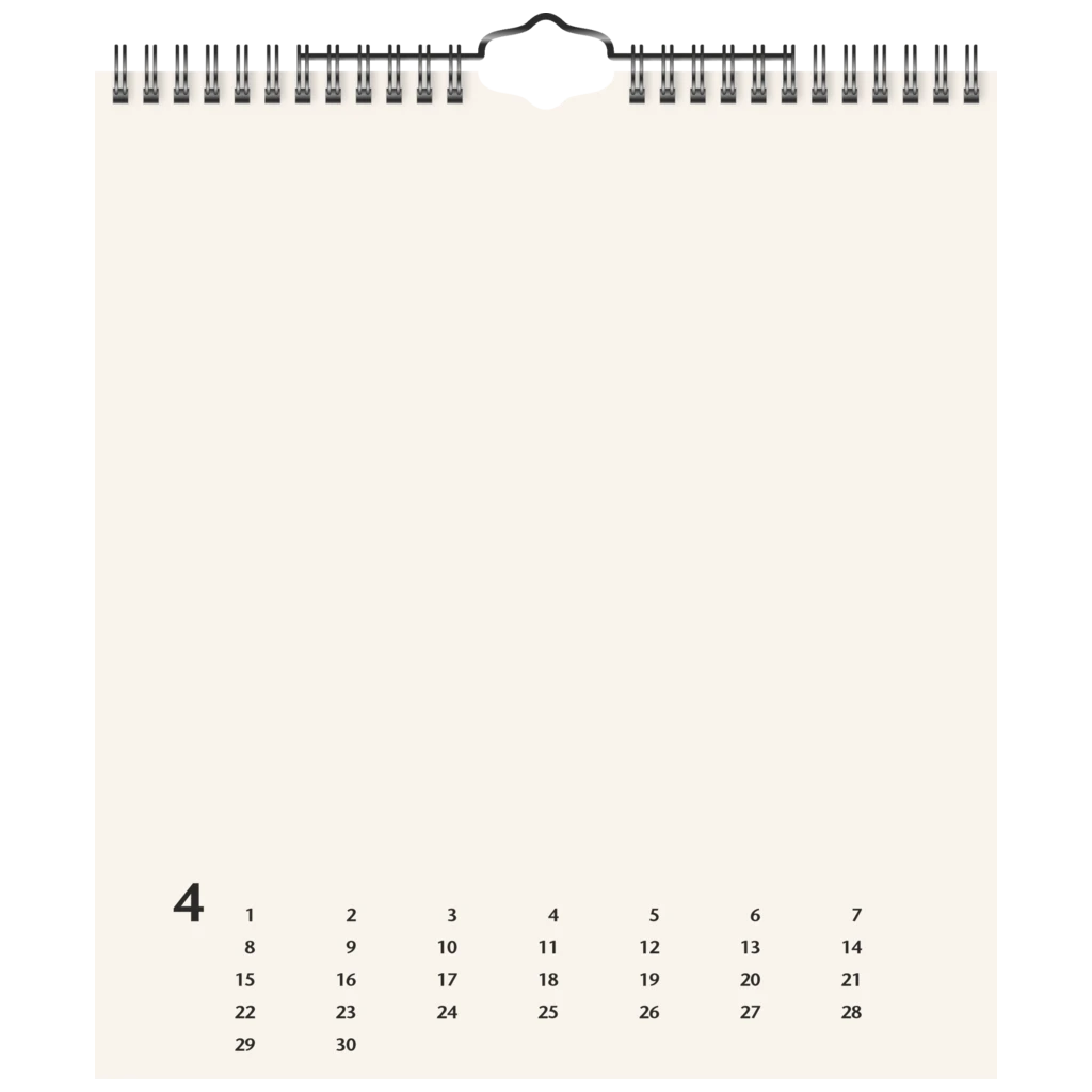 Bastel- und Fotokalender immerwährend | 215×240 mm, beige