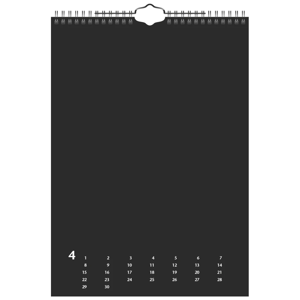 Bastel- und Fotokalender immerwährend | A4, schwarz