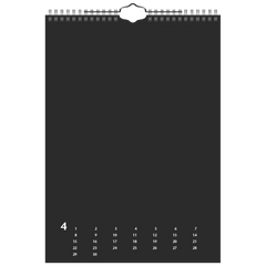 Bastel- und Fotokalender immerwährend | A4, schwarz