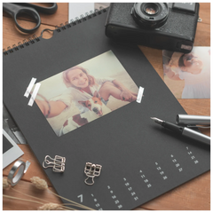 Bastel- und Fotokalender immerwährend | A4, schwarz