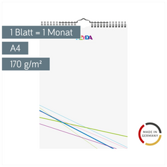Bastel- und Fotokalender immerwährend | A4, weiß