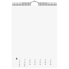 Bastel- und Fotokalender immerwährend | A4, weiß
