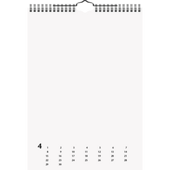 Bastel- und Fotokalender immerwährend, 1 Blatt = 1 Monat, A4, weiß