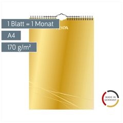 Bastel- und Fotokalender immerwährend | A4, gold