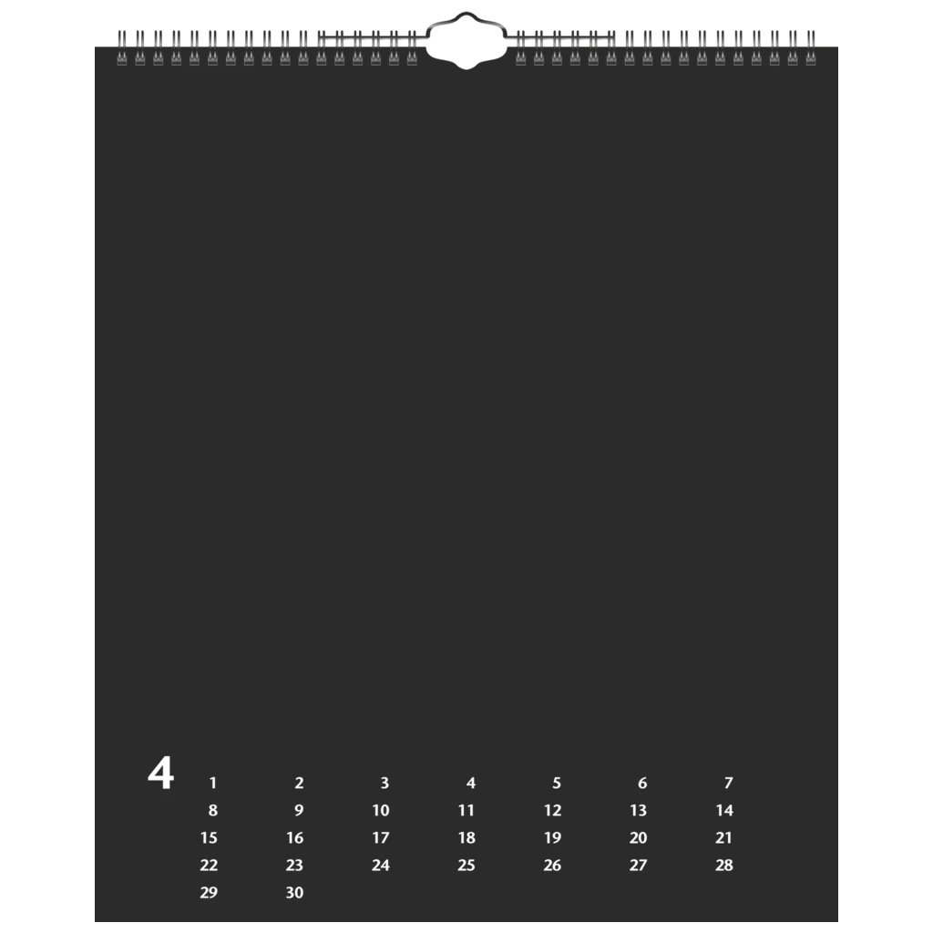 Bastel- und Fotokalender immerwährend | 297×350 mm, schwarz