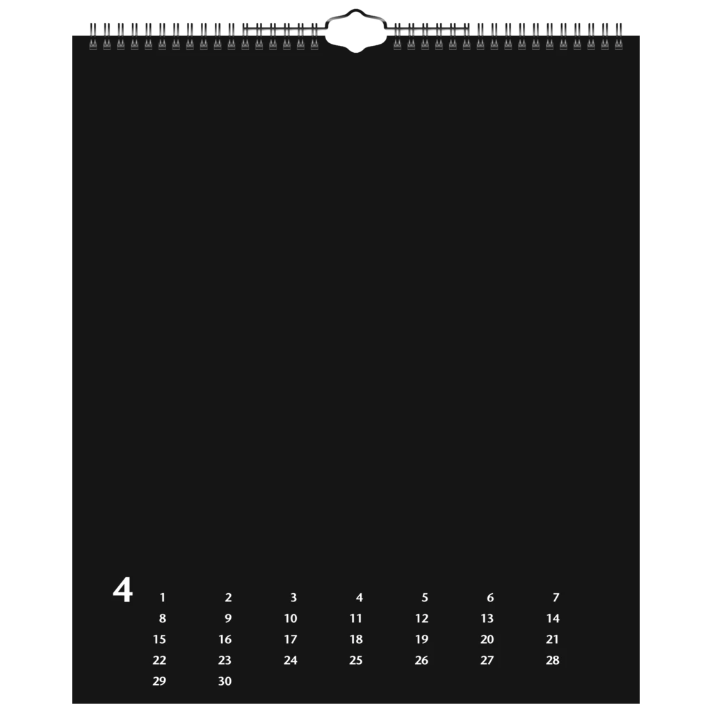 Bastel- und Fotokalender immerwährend | 297×350 mm, schwarz