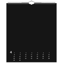 Bastel- und Fotokalender immerwährend | 297×350 mm, schwarz