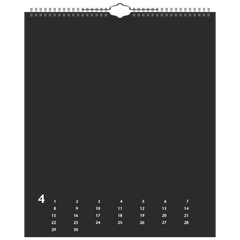 Bastel- und Fotokalender immerwährend | 297×350 mm, schwarz