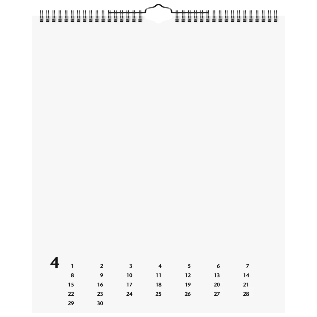 Bastel- und Fotokalender immerwährend | 297×350 mm, weiß