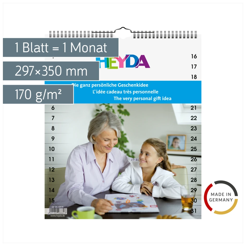 Bastel- und Fotokalender „Enkel“ immerwährend | 297×350 mm