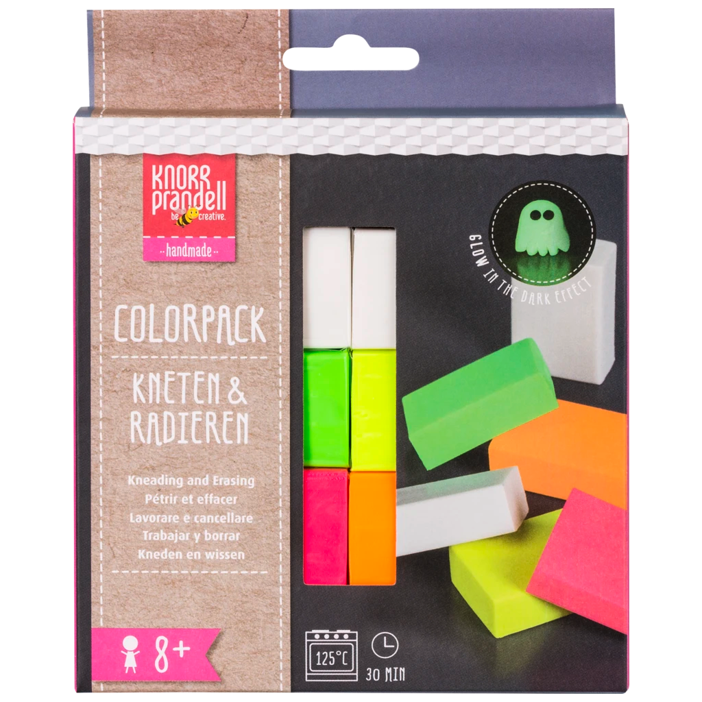 Modelliermassen-Set Kneten & Radieren „Colorpack Neon“ | 120 g