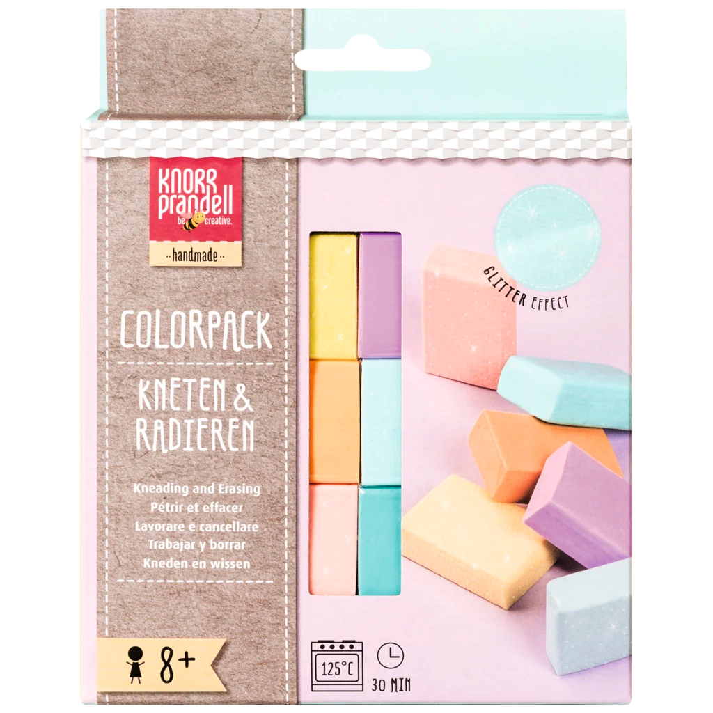 Modelliermassen-Set Kneten & Radieren „Colorpack Pastell“ | 120 g