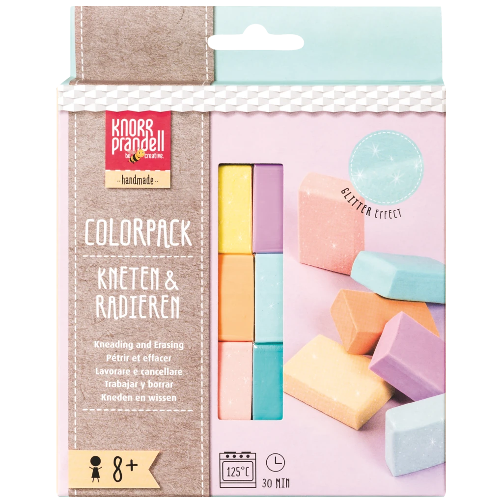 Modelliermassen-Set Kneten & Radieren „Colorpack Pastell“ | 120 g