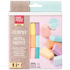 Modelliermassen-Set Kneten & Radieren „Colorpack Pastell“ | 120 g