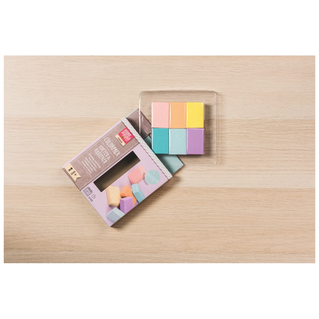 Modelliermassen-Set Kneten & Radieren „Colorpack Pastell“ | 120 g