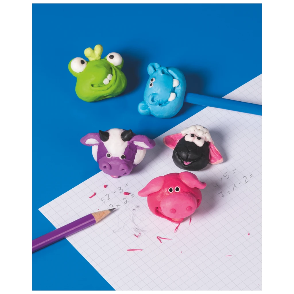 Bastel-Set Kneten & Radieren „Funny Animals“ | 100 g