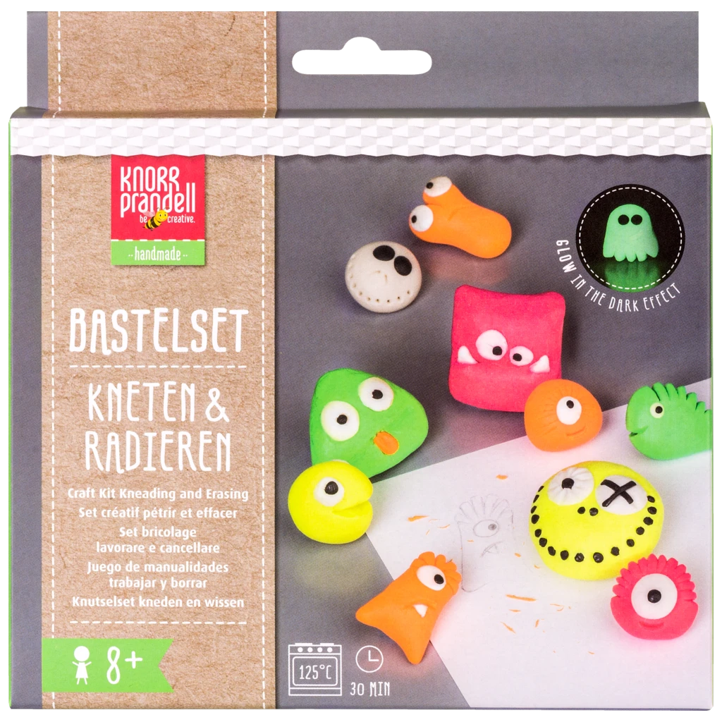 Bastel-Set Kneten & Radieren „Crazy Neon“ | 100 g