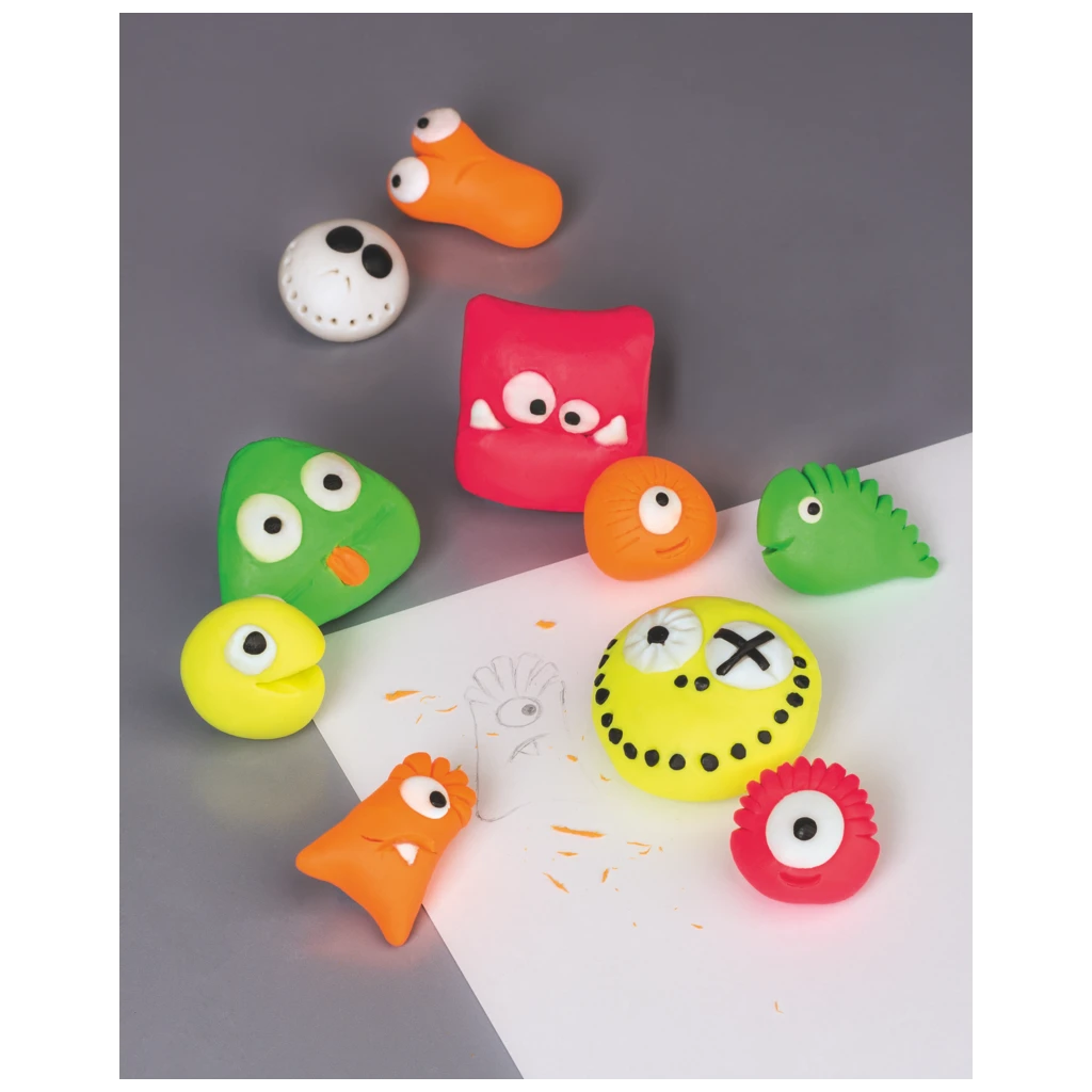 Bastel-Set Kneten & Radieren „Crazy Neon“ | 100 g