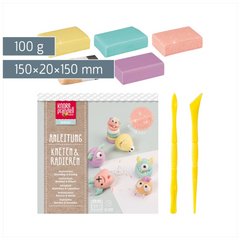 Bastel-Set Kneten & Radieren „Funny Freaks“ | 100 g