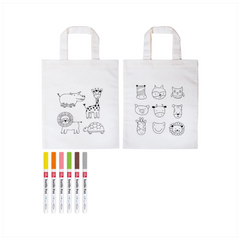 Bastel-Set Stoff bemalen „Animals & Zoo“ Kindertaschen