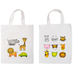 Bastel-Set Stoff bemalen „Animals & Zoo“ Kindertaschen