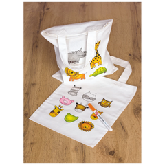 Bastel-Set Stoff bemalen „Animals & Zoo“ Kindertaschen