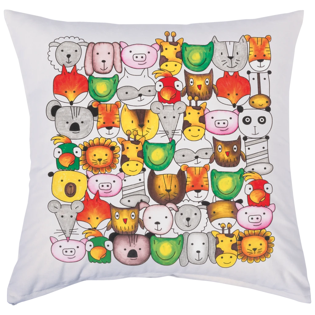 Bastel-Set Stoff bemalen „Animals“ Kissen