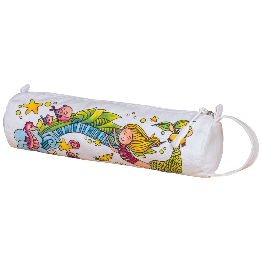 Bastel-Set Stoff bemalen „Mermaid“ Sportbeutel & Schlampermäppchen