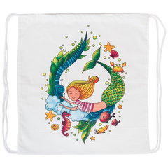 Bastel-Set Stoff bemalen „Mermaid“ Sportbeutel & Schlampermäppchen