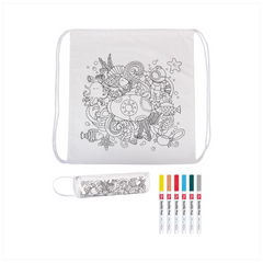 Bastel-Set Stoff bemalen „Seaworld“ Sportbeutel & Schlampermäppchen