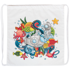 Bastel-Set Stoff bemalen „Seaworld“ Sportbeutel & Schlampermäppchen