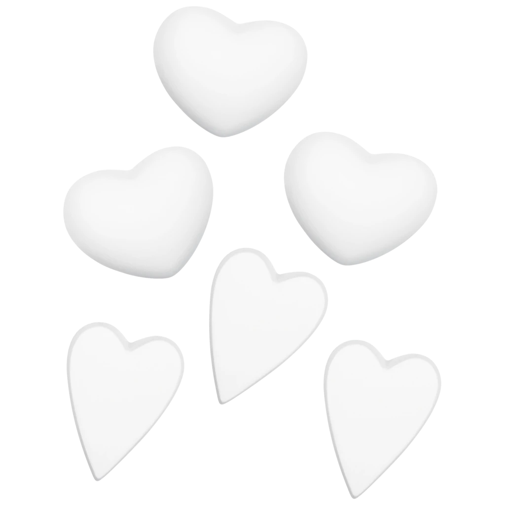 Gießform „Herzen Mini“ | 35-45 mm, weiß