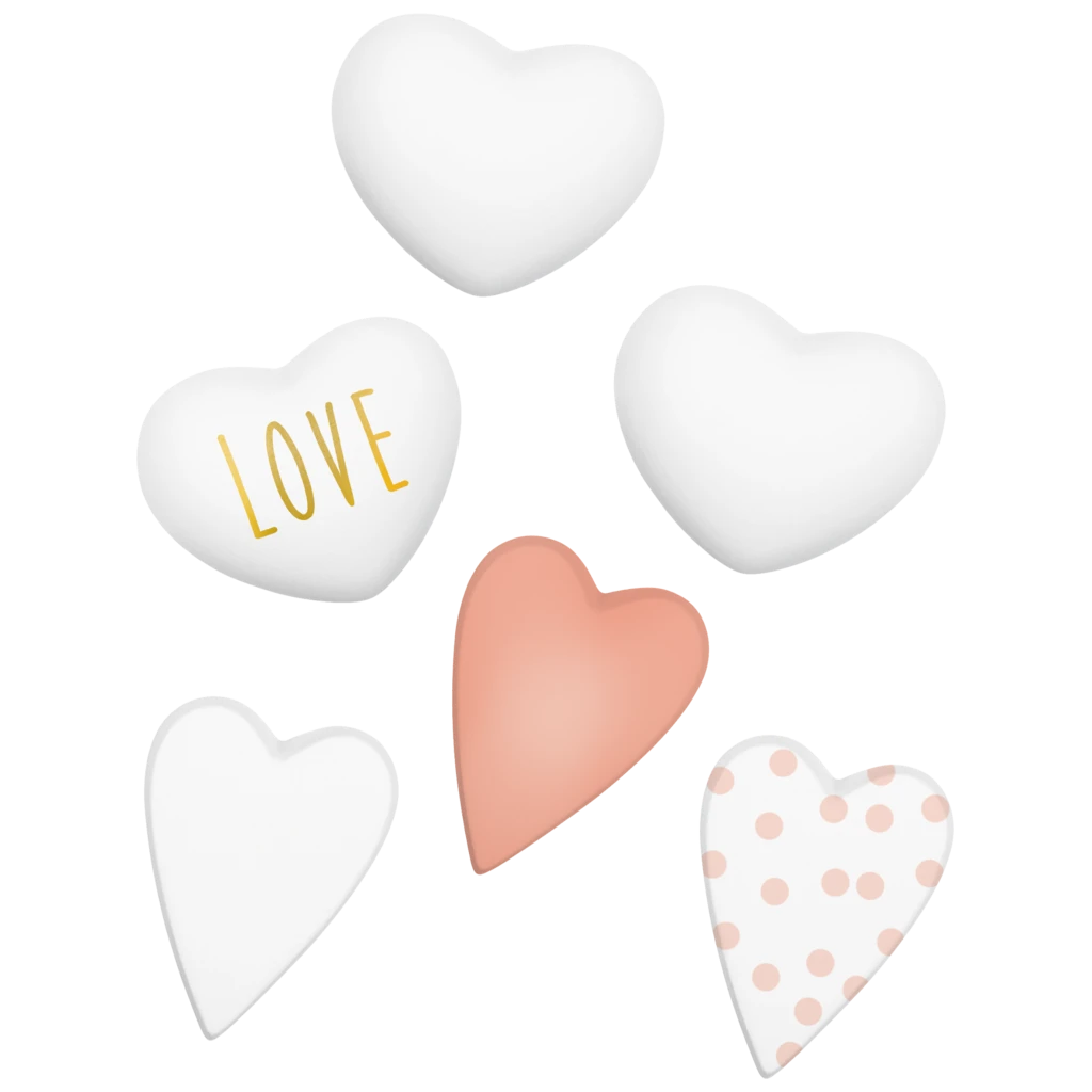 Gießform „Herzen Mini“ | 35-45 mm, weiß
