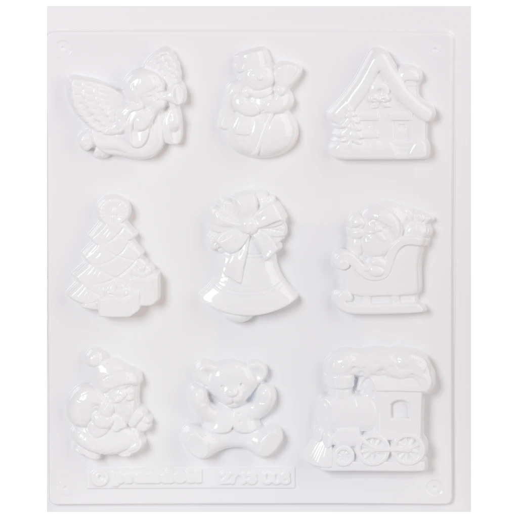 Gießform „Weihnachten“ | 55-70 mm, weiß