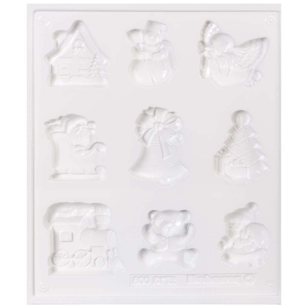 Gießform „Weihnachten“ | 55-70 mm, weiß