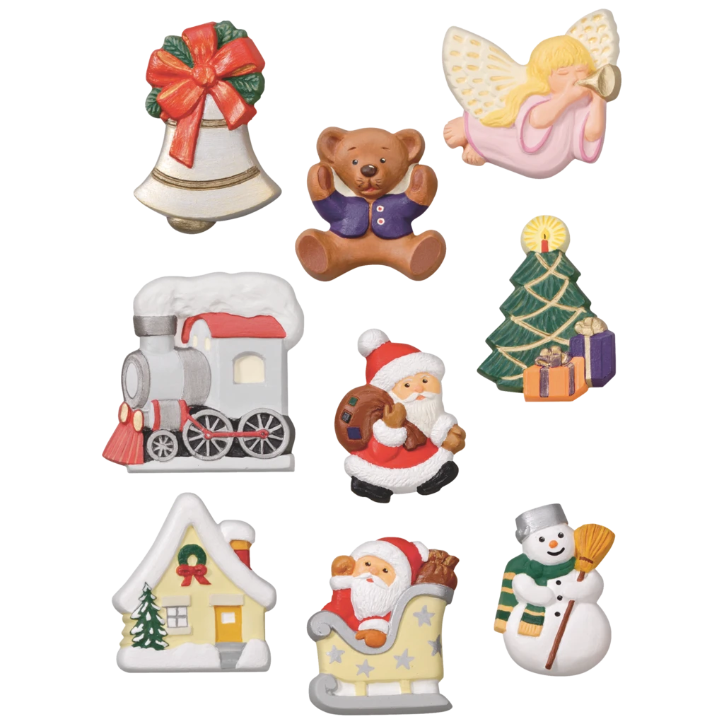 Gießform „Weihnachten“ | 55-70 mm, weiß