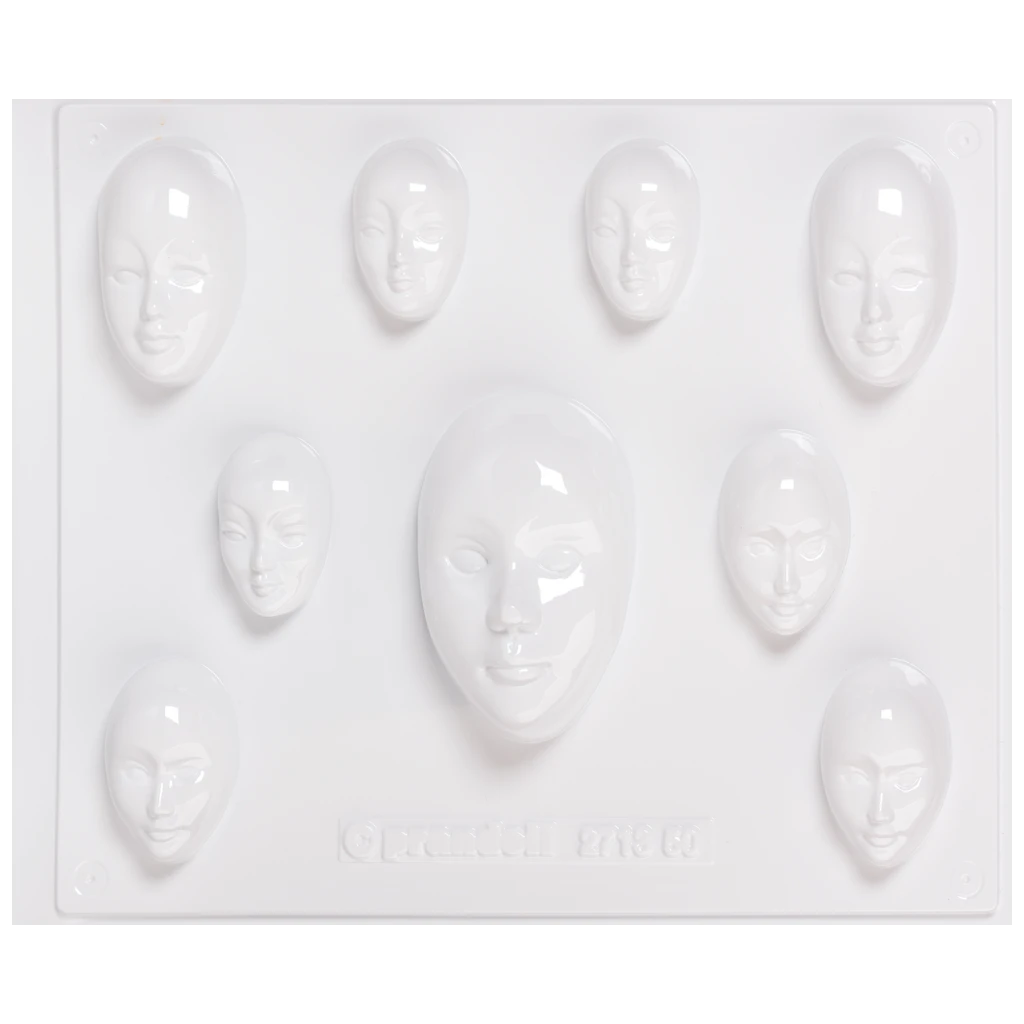 Gießform „Mini-Schmuckmasken“ | 40-80 mm, weiß