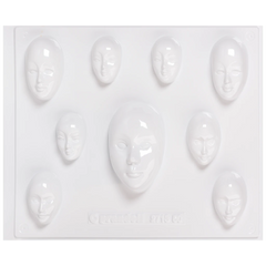 Gießform „Mini-Schmuckmasken“ | 40-80 mm, weiß