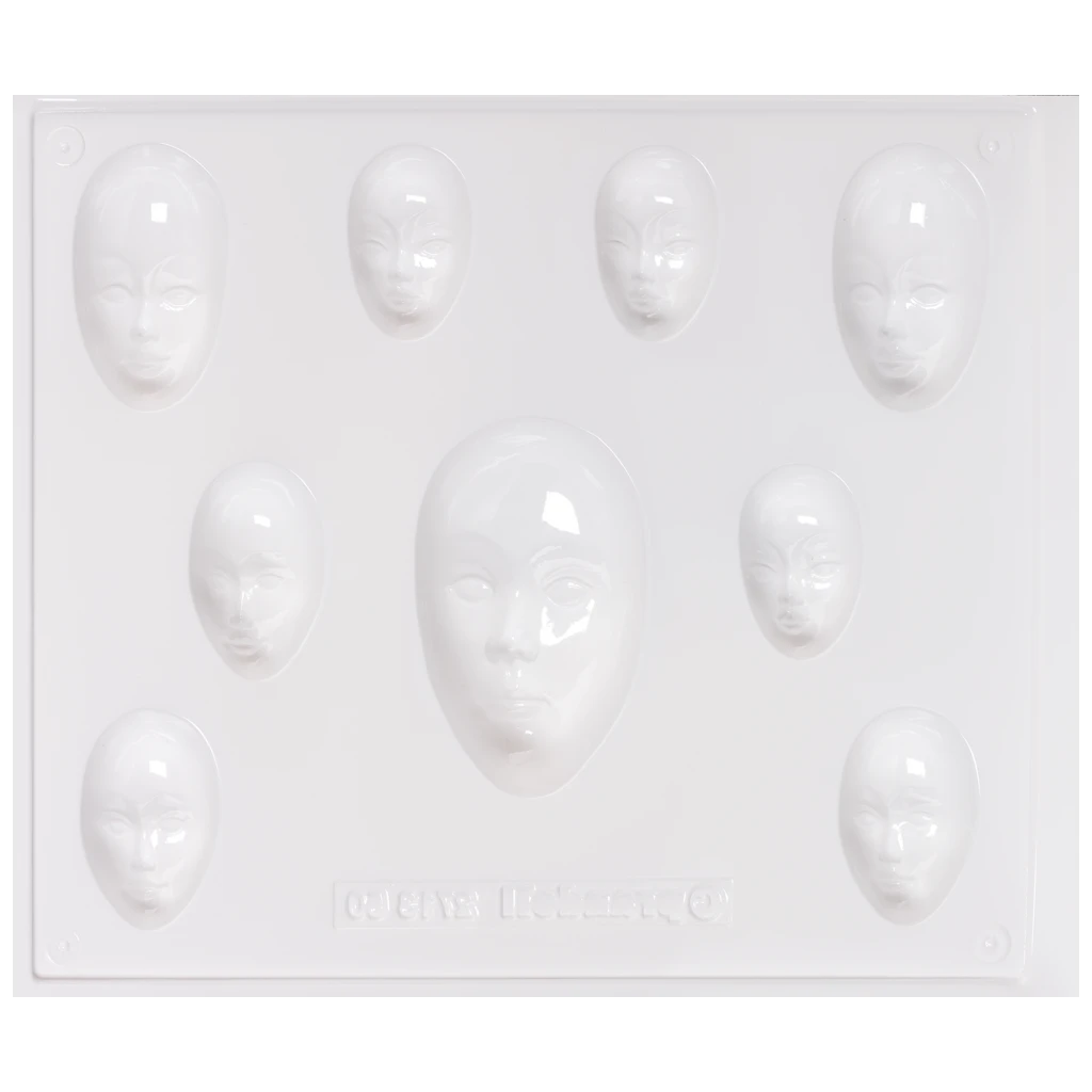 Gießform „Mini-Schmuckmasken“ | 40-80 mm, weiß