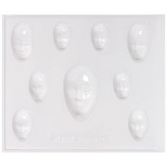 Gießform „Mini-Schmuckmasken“ | 40-80 mm, weiß