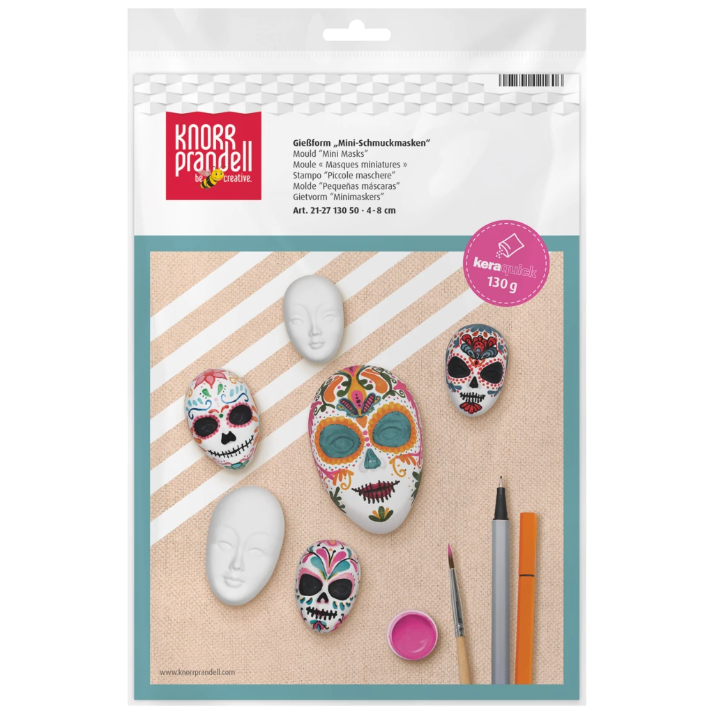 Gießform „Mini-Schmuckmasken“ | 40-80 mm, weiß